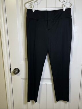 Guess Women’s 30 (10) Classic Black Stretch Ponte Trouser Pants Cropped Ankle